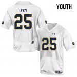 Notre Dame Fighting Irish Youth Braden Lenzy #25 White Under Armour Authentic Stitched College NCAA Football Jersey SEA2899CI